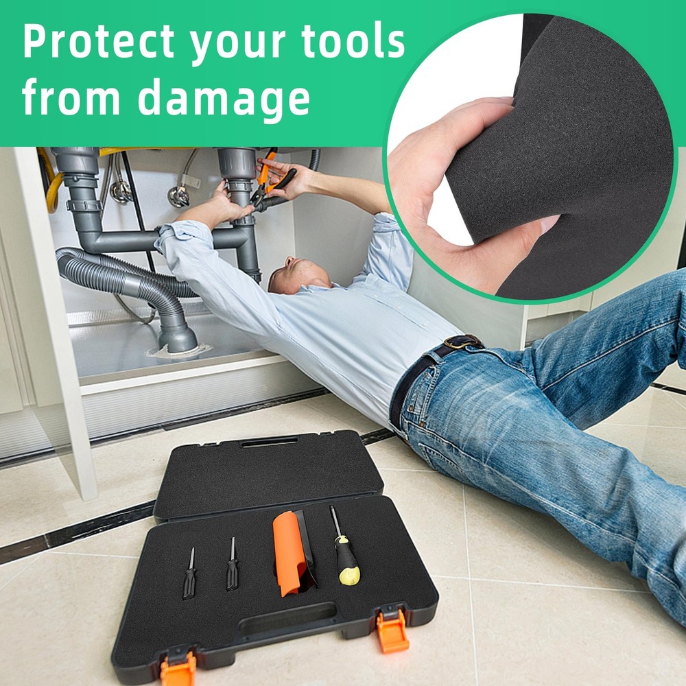 6 Pcs 16x12x1 Inch Polyurethane Foam Sheets Cuttable Inserts for Tool Box