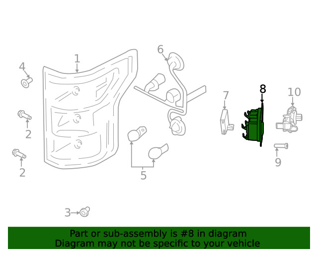Genuine Ford Blind Spot Detection System Warning Sensor Bracket ML3Z-14D189-L