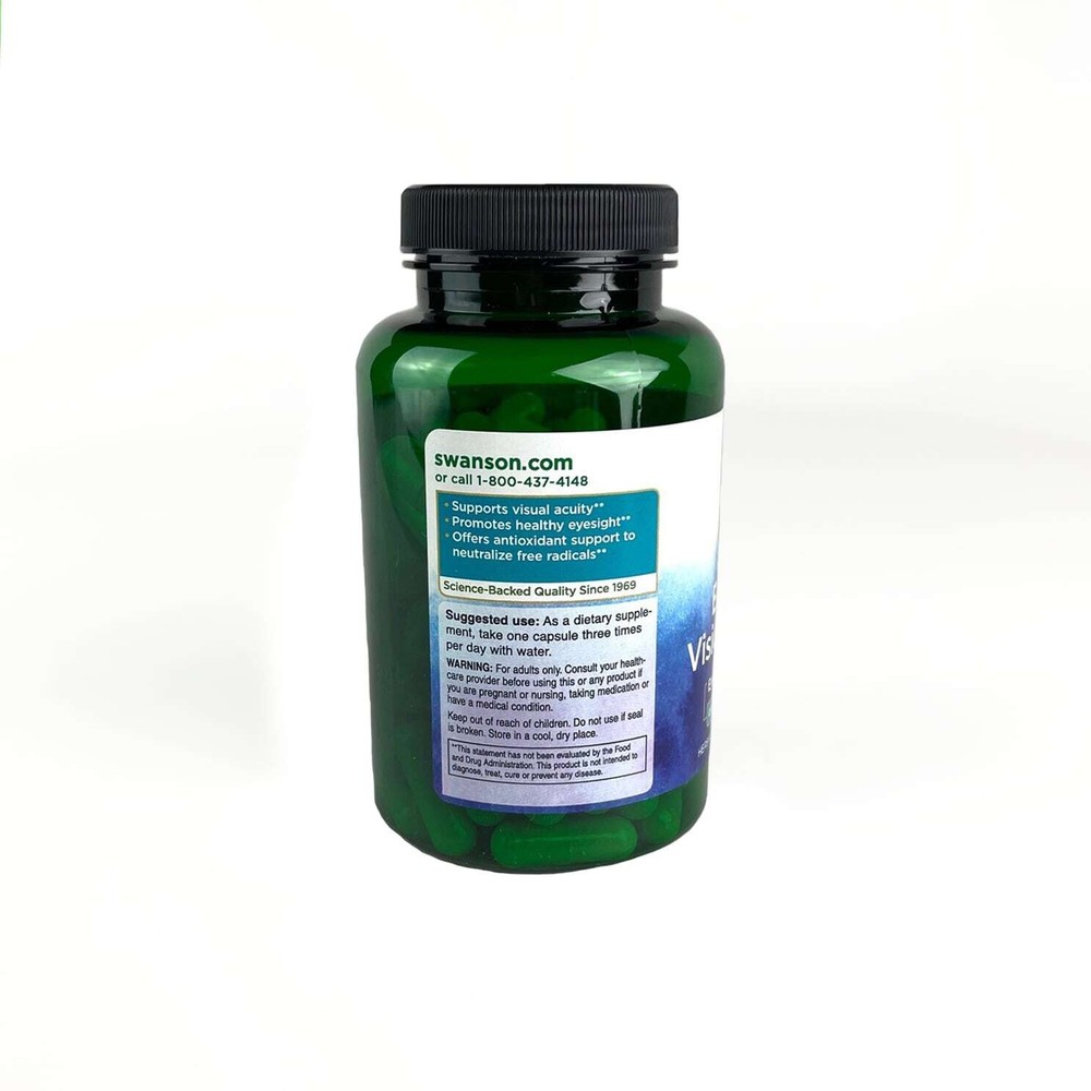 Swanson Bilberry Eyebright Vision Herbal Complex Capsules, 100 Count
