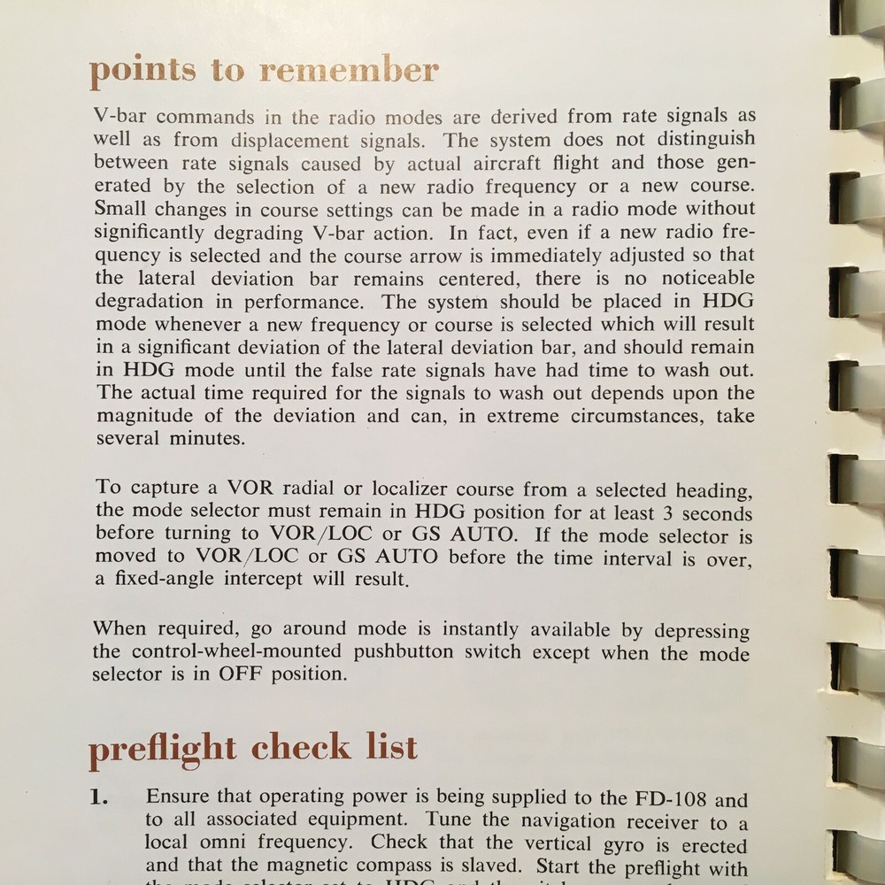 Collins FD-108 Pilot's Guide Manual