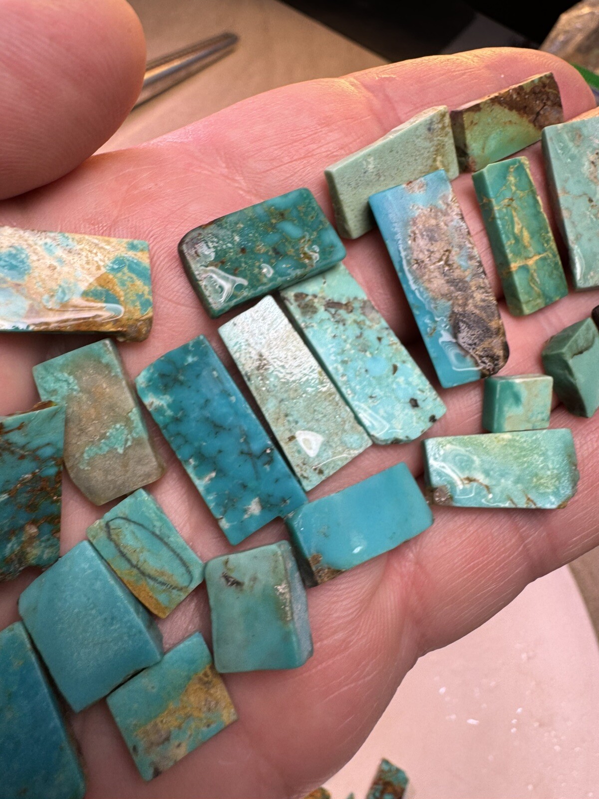 !70 g Bell Trading Post Squared Turquoise! Slabs🔥