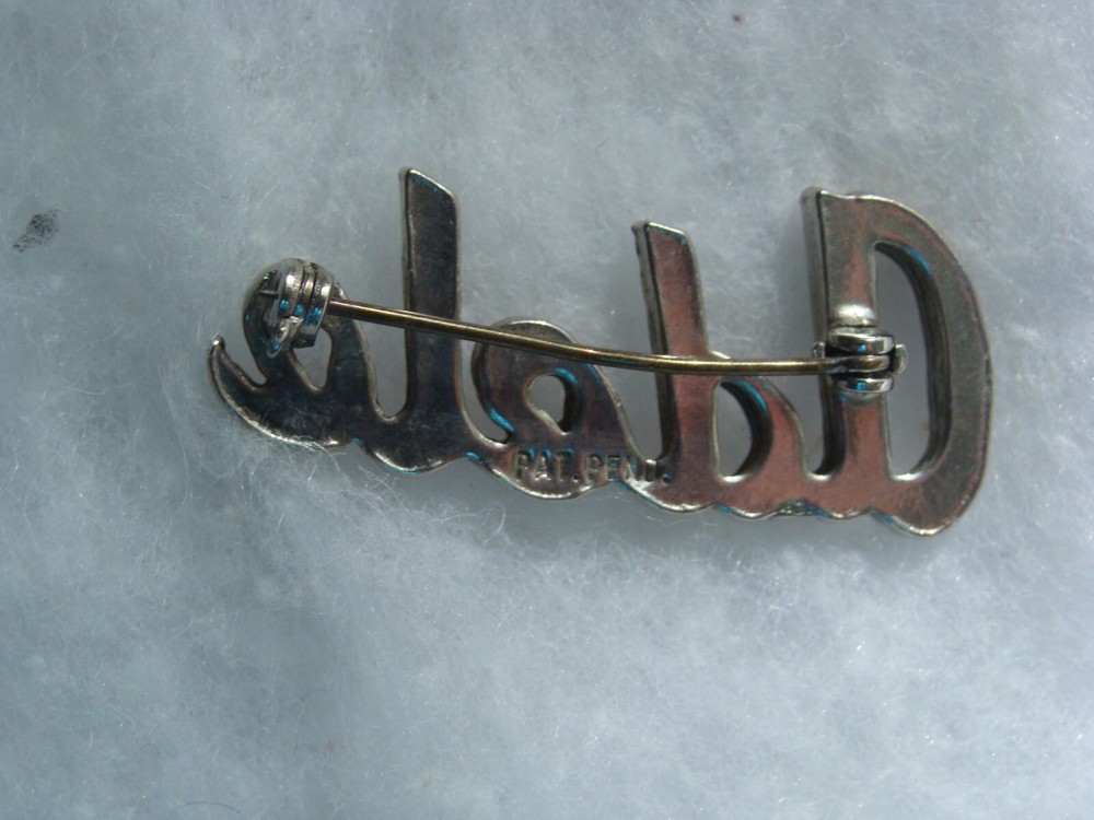 VINTAGE PIN 1.5” BROOCH In Script “ADELE”