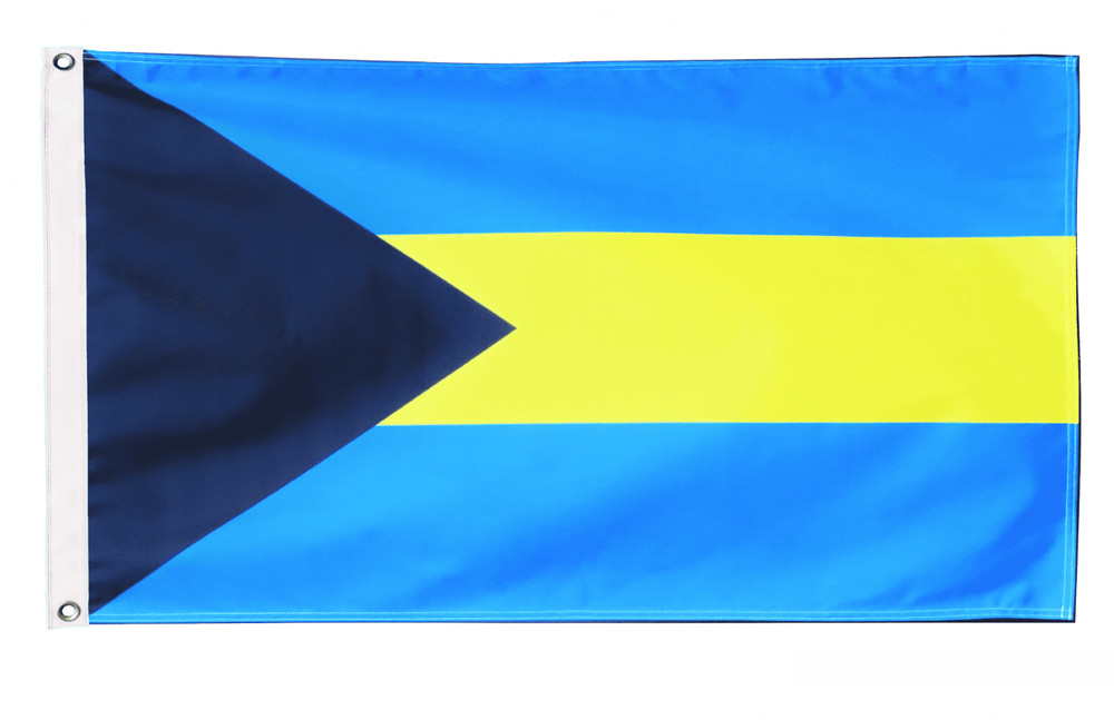 Bahamas Flag with Eyelets - Handmade in the UK