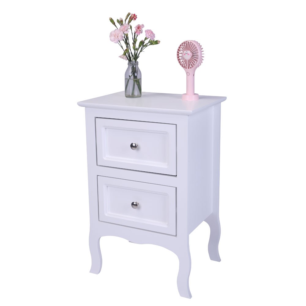 【Old Code：28731413】Country Style Two-Tier Night Table Large Size White