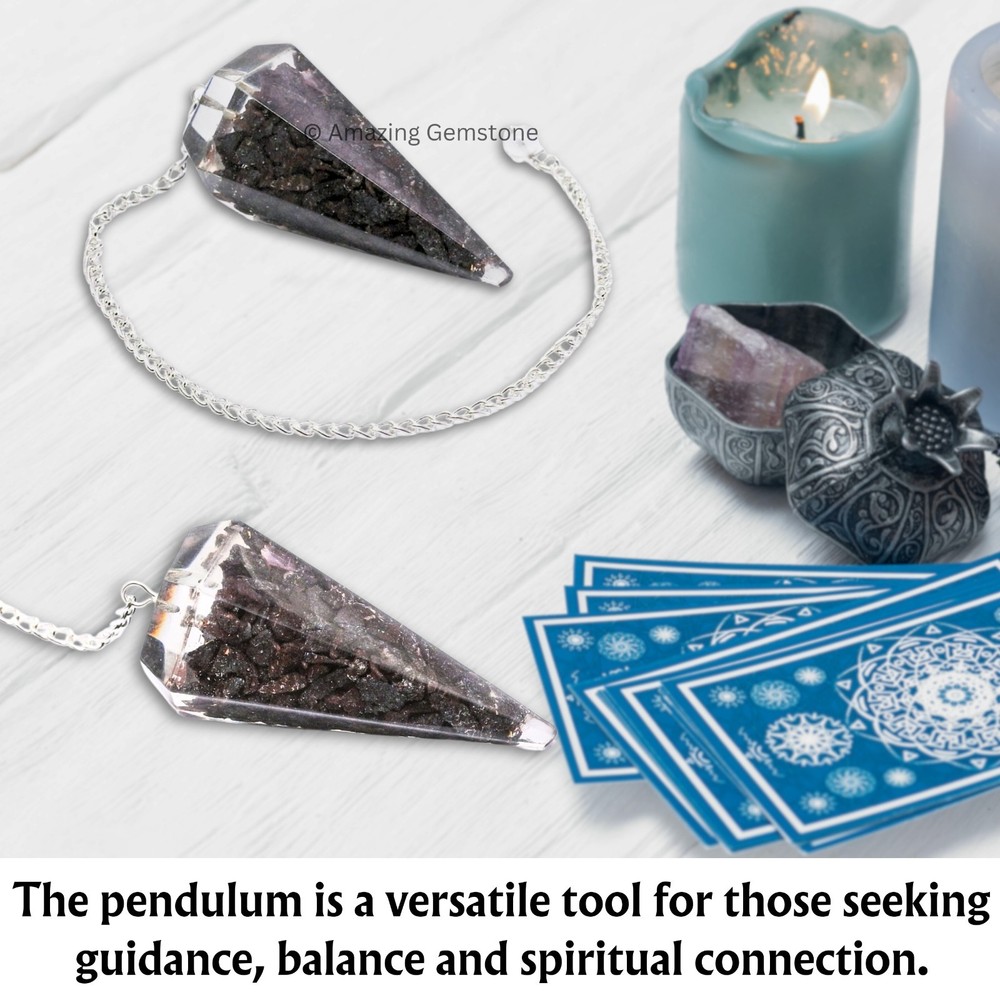 Hematite Orgone Crystal Pendulums