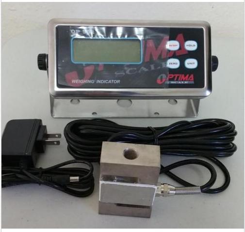 Compression Scale 5000X0.1 lb S Type load cell / Digital Indicator,20' Cable,New