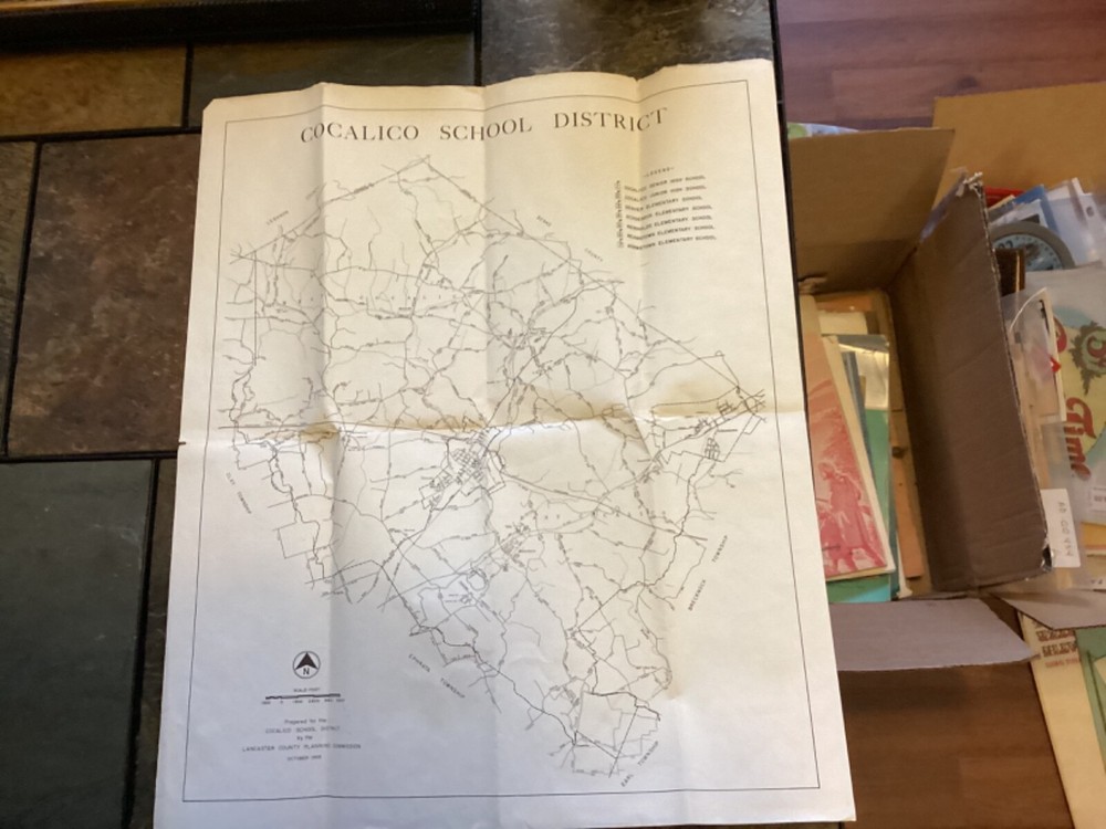 1968 Cocalico School District Map, Lancaster County Planning Commission