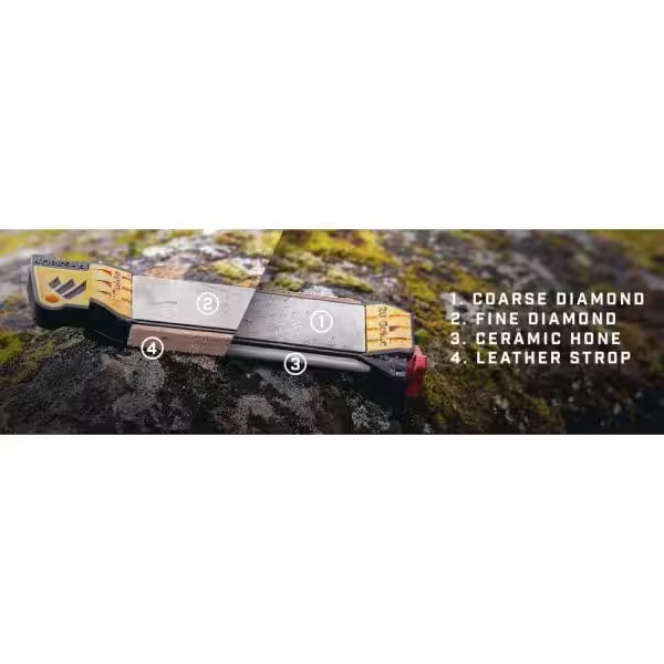 Work Sharp Guided Field Sharpener, Compact Travel Hunting Knife Sharpener Tool