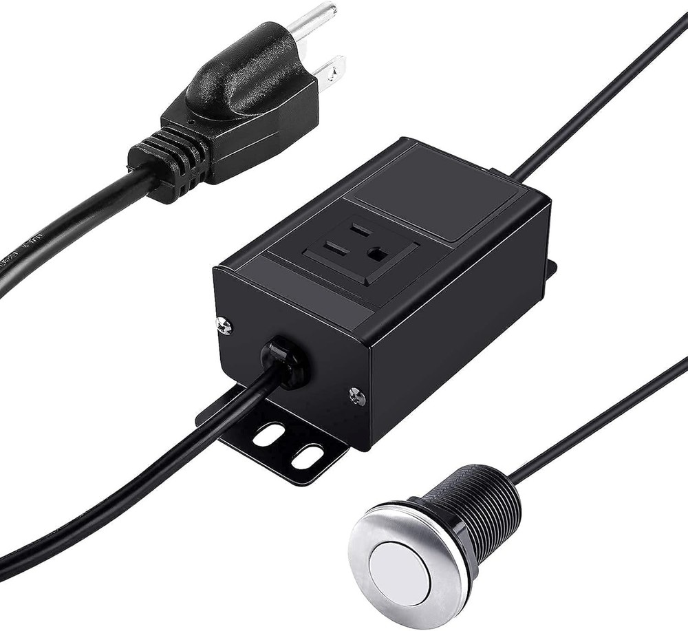 HK Bundle - 2 Items Garbage Disposal Air Switch Kit with Power Cord Kit