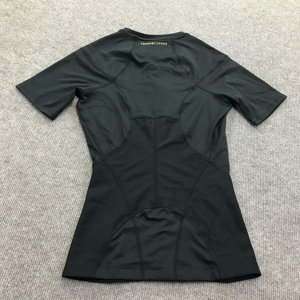 Tommie Copper Mens Compression Shirt Lower Back Support Top Black Size Medium