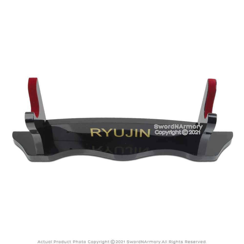 Deluxe Black Laquer Finished Multi-Functional Stand One Tier with Ryujin Kanji