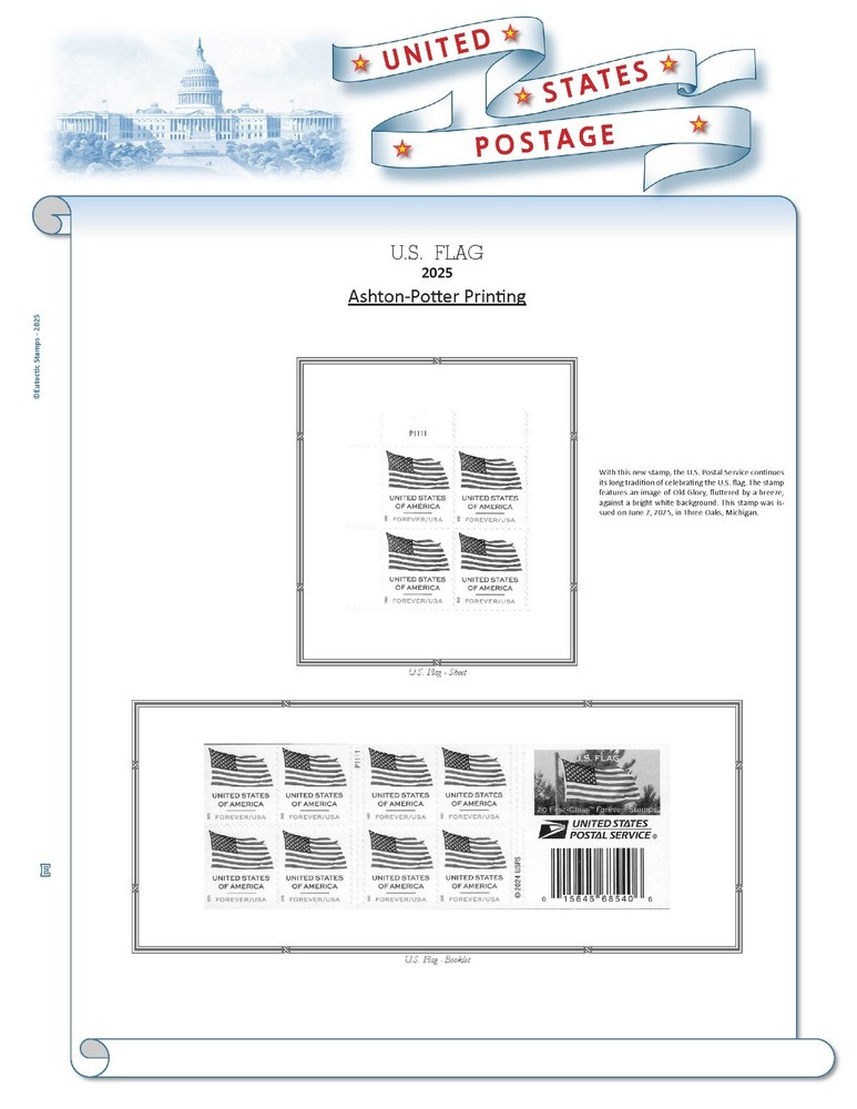 2025 U.S. Regular Issue Plate Block Supplement (White Ace Alternative)