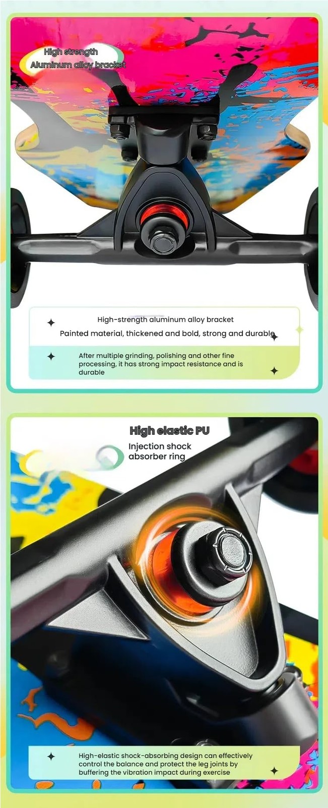 Customizable Patterns Supported， ProfessionalGrade AllRound Longboard，42Inch ...