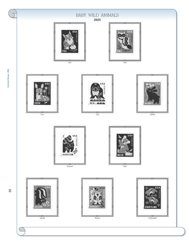 2025 U.S. Regular Issue Singles COMPLETE Supplement (White Ace Alternative)