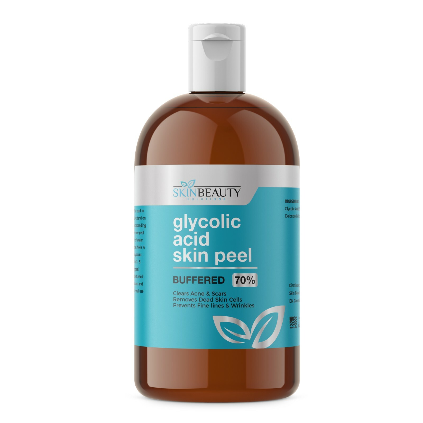 GLYCOLIC ACID BUFFERED Skin Face Chemical Peel - 35% 50% 70% Acne Wrinkles Pores
