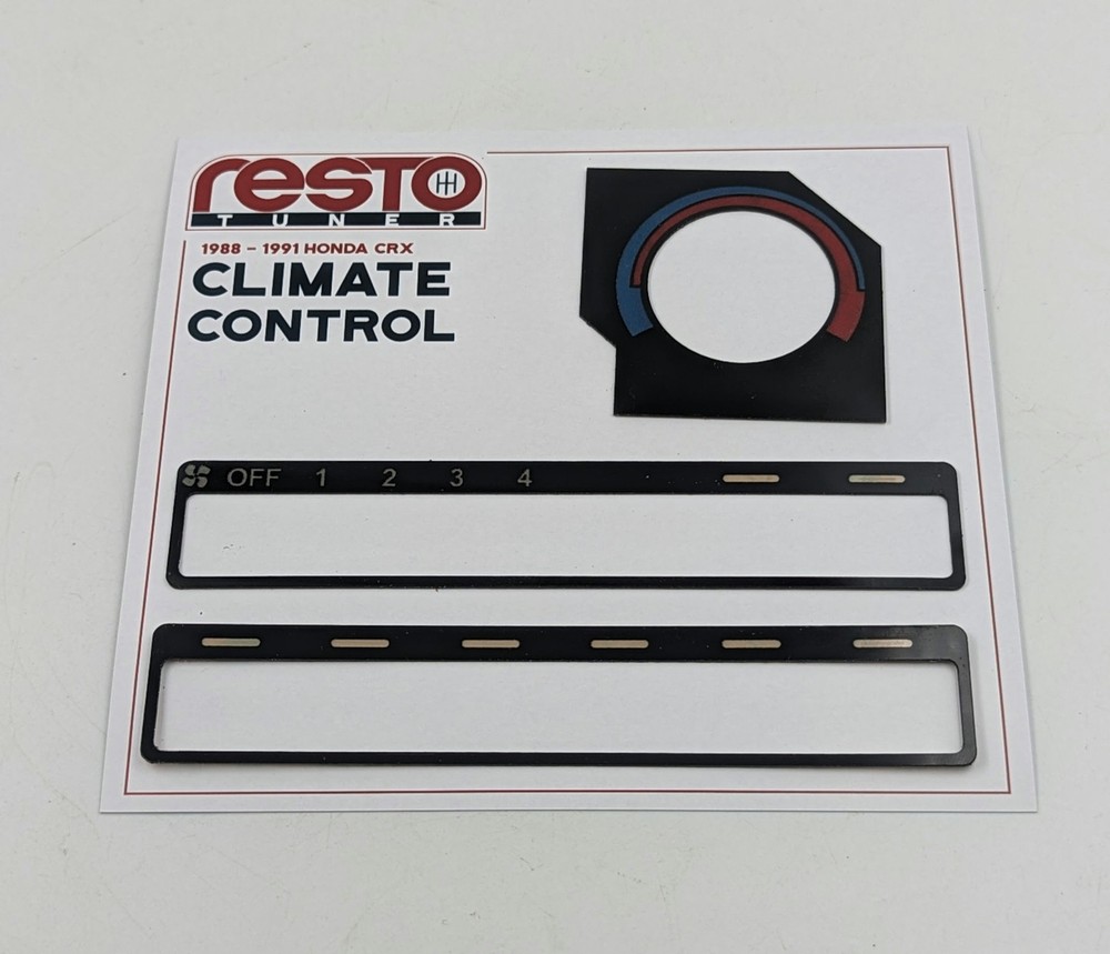 88-91 Honda CRX Climate Control Replacement Inserts