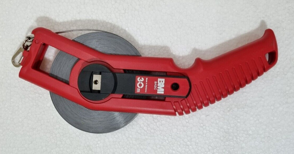 BMI BASIC 30M WHITE STEEL, COMPACT FRAME MEASURING TAPE