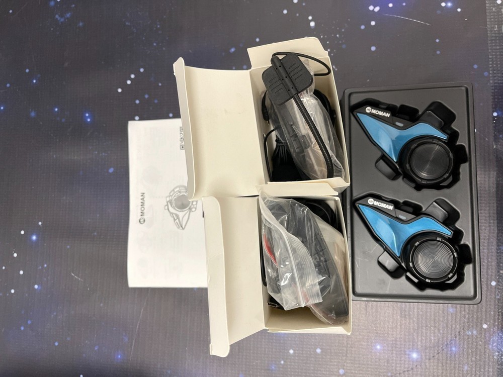 Motorcycle Intercom Headset, Moman H2E Eagle-Like Communication System with Dual