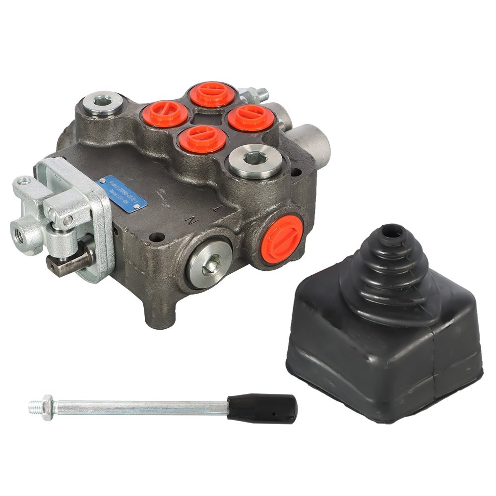 2 Spool 21GPM Hydraulic Directional Control Valve w/Joystick For Tractor Loader