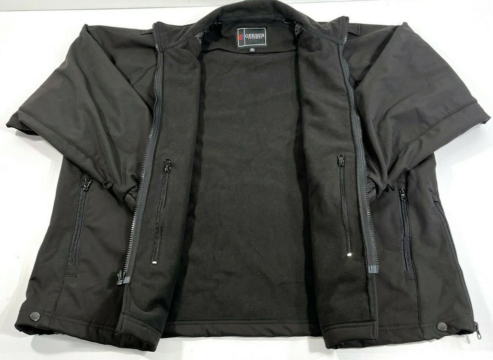 NWT LARGE TALL GERBER OUTERWEAR 51S3 WARRIOR SOFTSHELL LINER JACKET BLACK LARGE