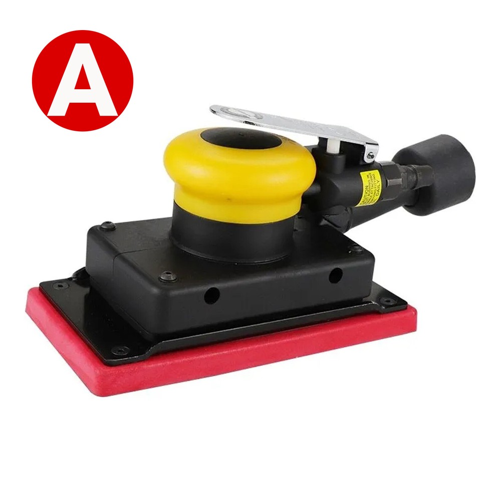 Square Dual Action Pneumatic Sander with Sandpapers Air Random Orbital Sander