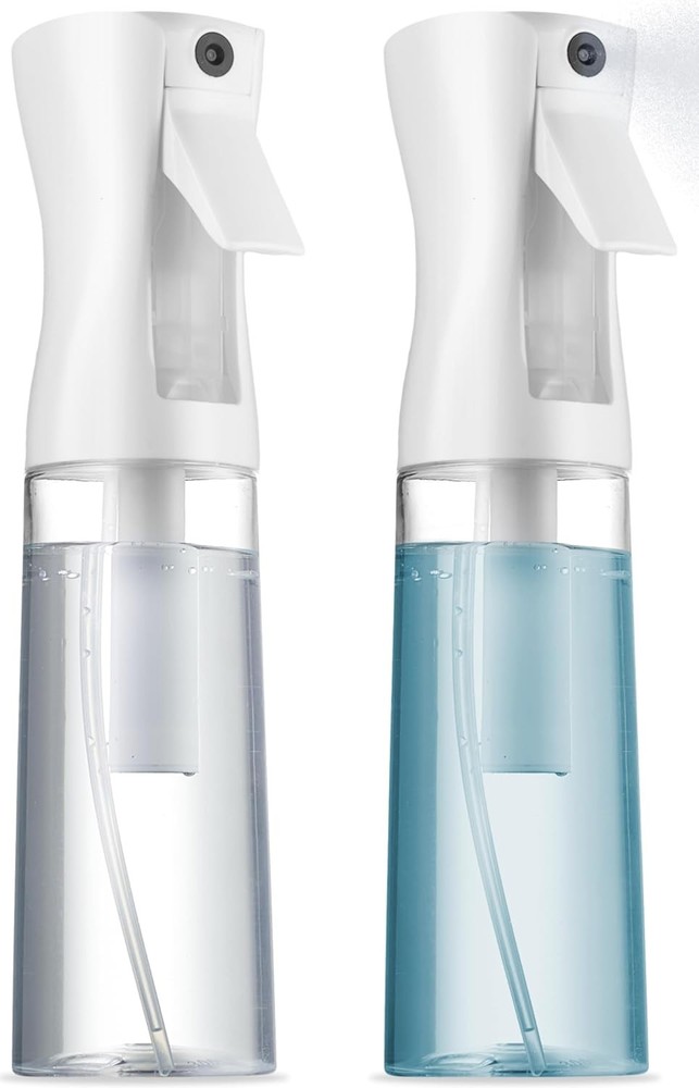 2 Pack Continuous Spray Bottles - Ultra Fine Mist (2-Pack) - 6.8 Oz, Clear