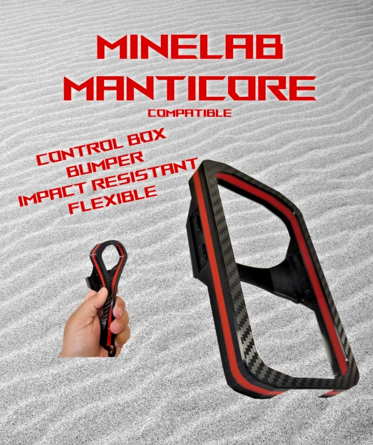 Minelab Manticore Compatible Control Box Bumper Protector  - CF RED/BLACK