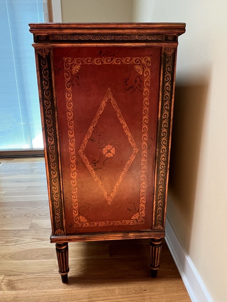 Theodore Alexander Leather Wrapped Chest Buffet