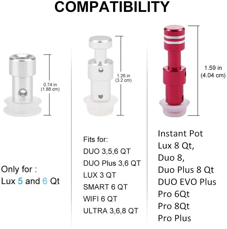 Float Valve for Instant Pot 2-Pack Replacement for Pro Duo Evo Plus 6/8 Qt