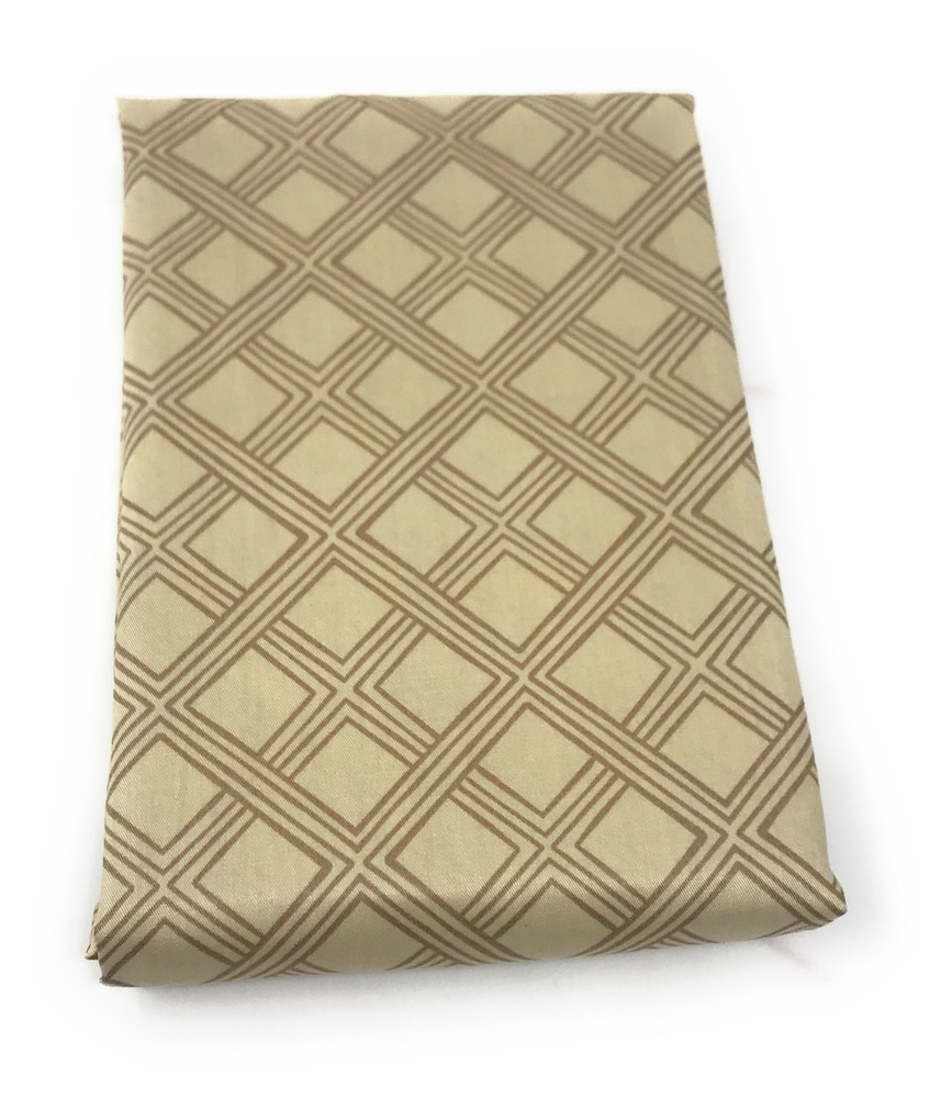 DaDa Bedding Soft 100% Cotton Tan Striped Geometric Flat Sheet & Pillow Case Set