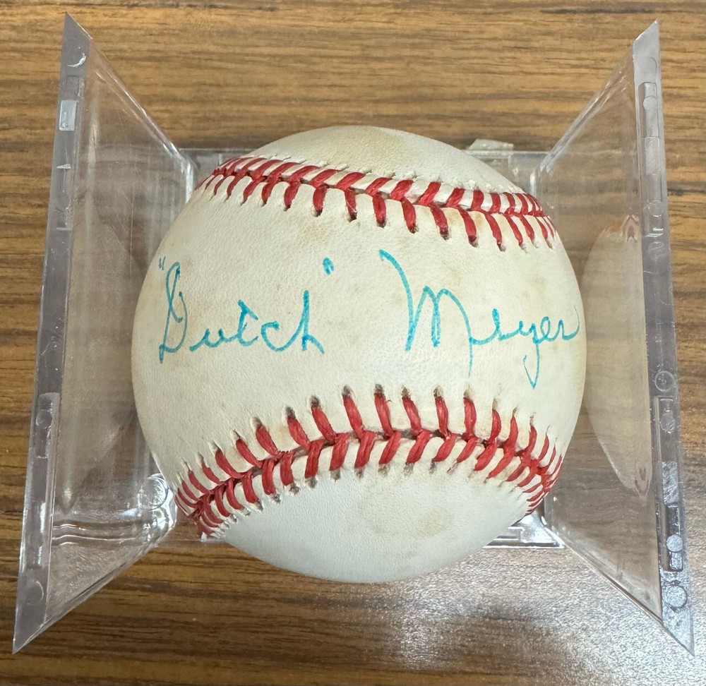 Dutch Meyer Signed Autographed Rawlings OAL Baseball JSA