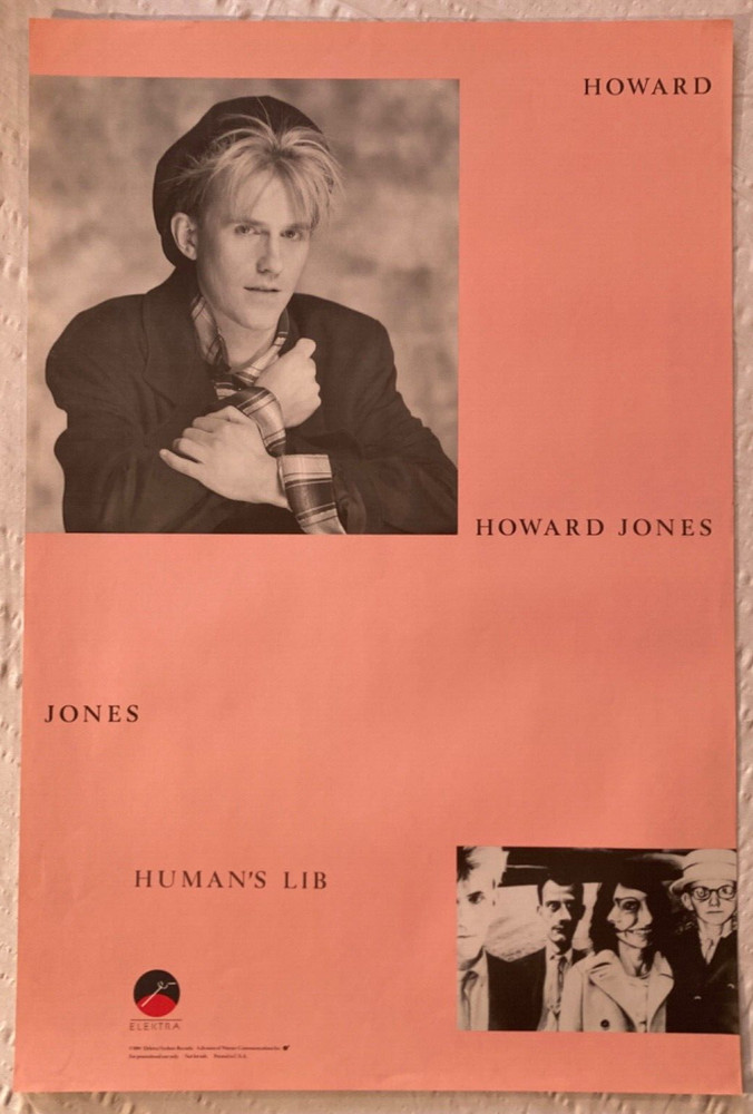 Howard Jones 1984 Matte Promo Poster Human’s Lib What Is Love