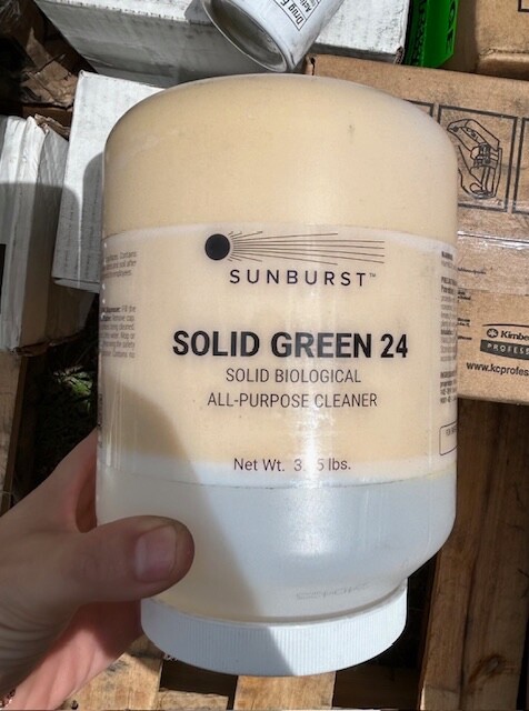 Sunburst Chemicals Solid Green 24 Solid Biological All-Purpose Cleaner, 3.25lb