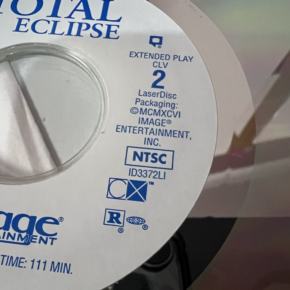 Total Eclipse Widescreen Laserdisc - NTSC - Image Entertainment