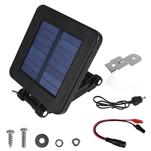 Solar Panel for Deer Feeder, Efficient Charger w/Adjustable Mounting Bracket 6V