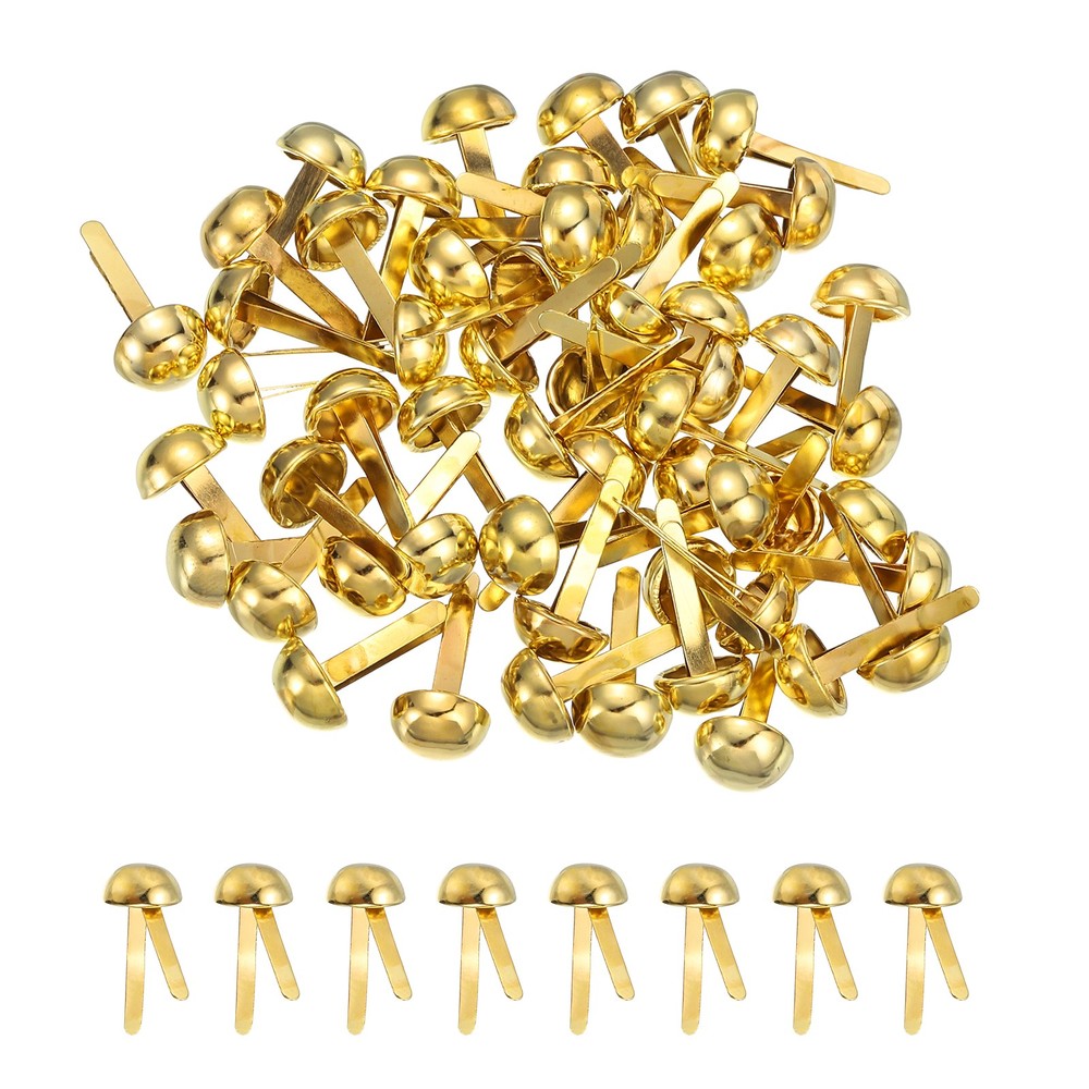 120pcs 8x17mm Golden Double Fin Tips