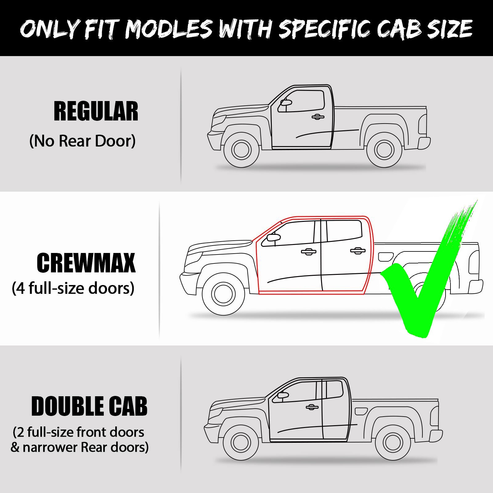 Vijay For 2022-2026 Toyota Tundra Crewmax Cab Running Board & Step Bar Nerf bar