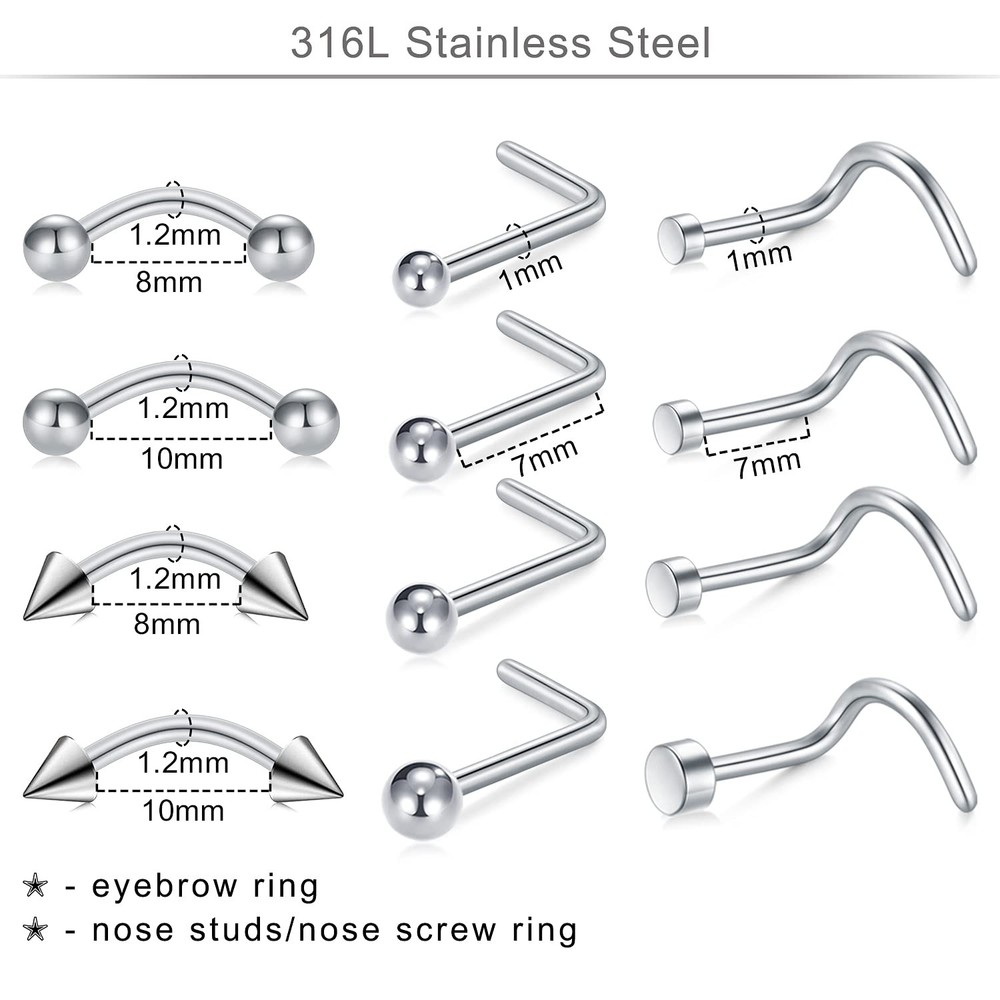 75PCS Mixed size Piercing Kit for All Piercing