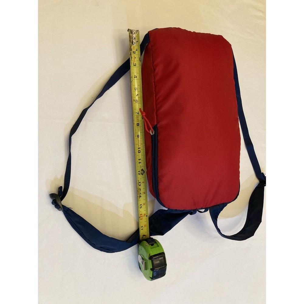 Ozark Trail Red Navy Blue Geometric Pattern Small Hiking Daypack Backpack