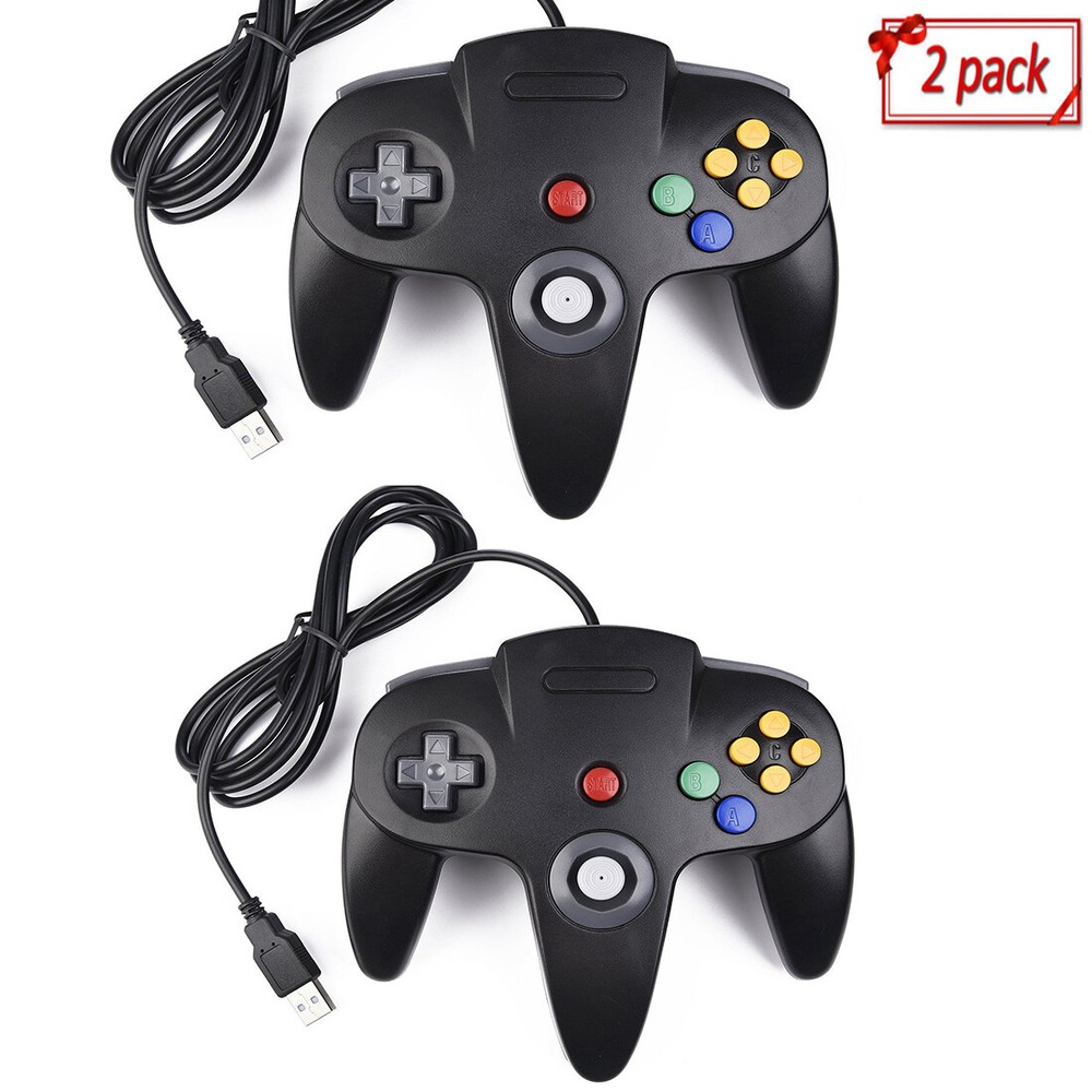 Black Gray NEW Wired Nintendo 64 N64 USB Controller For PC & Mac Computer Game