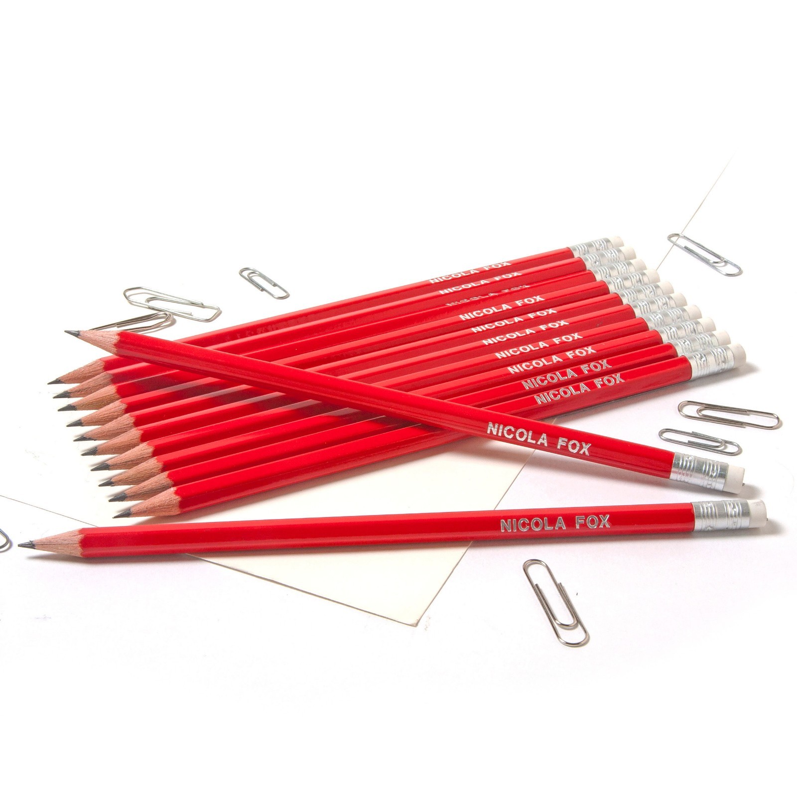 12 HB Pencils Personalised with Name - German Made High Quality Printed Pencils