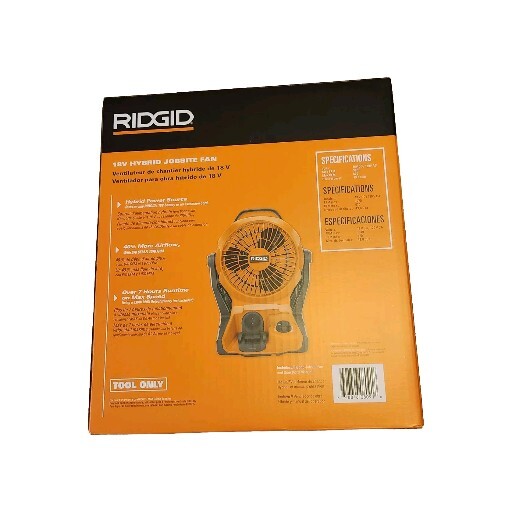 RIDGID R860721B 18V Cordless Hybrid Jobsite Fan (Tool Only) New !!!