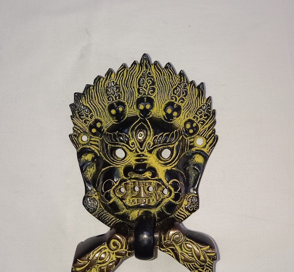 Brass Halloween Theme Door Knocker Devil Ghost Face Door Bell Hardware CA955