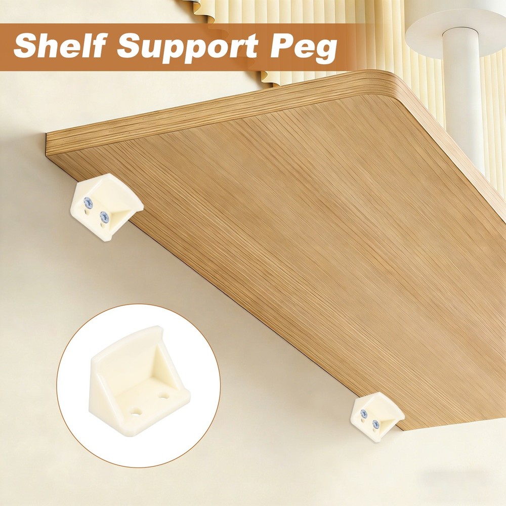 Peg for plastic shelf 4pcs, 7.5x5.5x4.5cm right angle