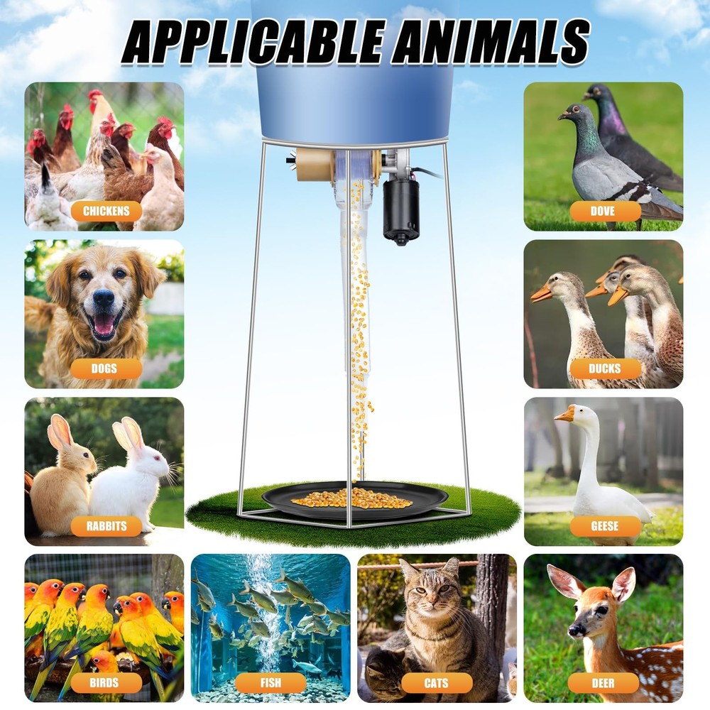 Timed Automatic Chicken Feeder 16 Groups of Timer & Quantitative Poultry Feed...