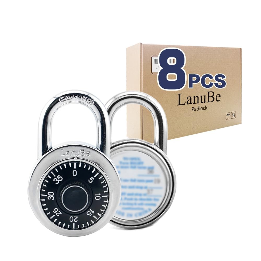 Lock Standard Dial Combination Lock 2 in. Wide with Different Combinations Bl...