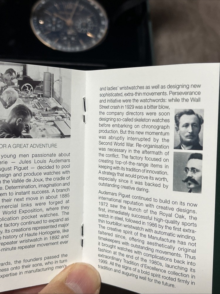 Original Audemars Piguet Code 11.59 Rose Gold Blue Dial Table Clock