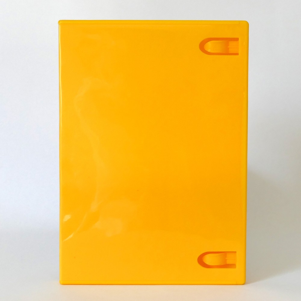 1 YELLOW Single DVD Case Standard 14mm Solid Color Full Sleeve Clips NEW