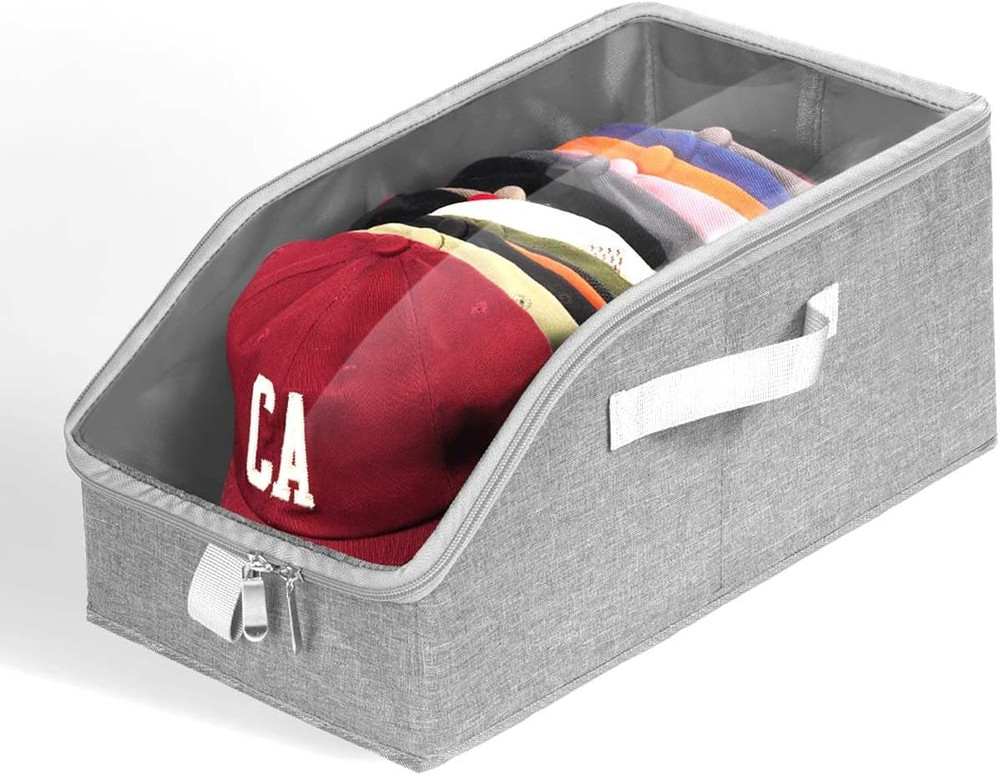 Livelab Hat Organizer for Baseball Caps, Hat Storage Holder Container for Closet