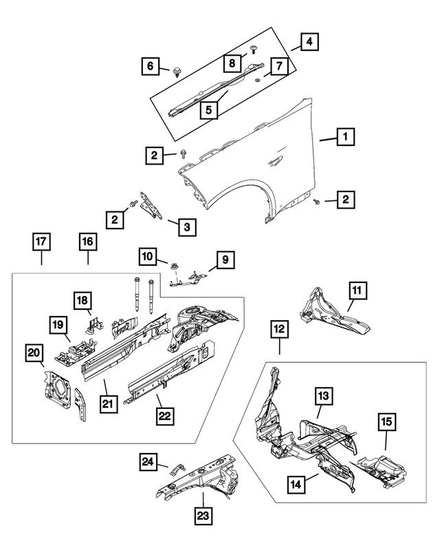 Genuine Mopar Frame Rail Bracket 68313311aa